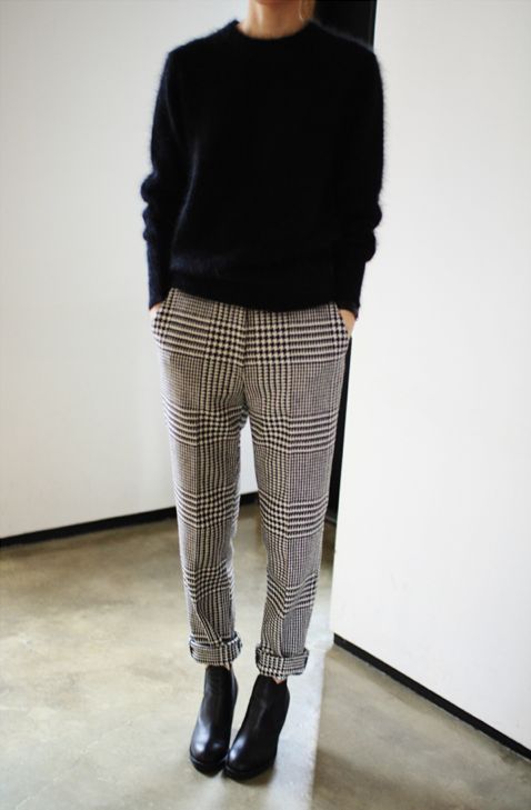 plaid girl pants