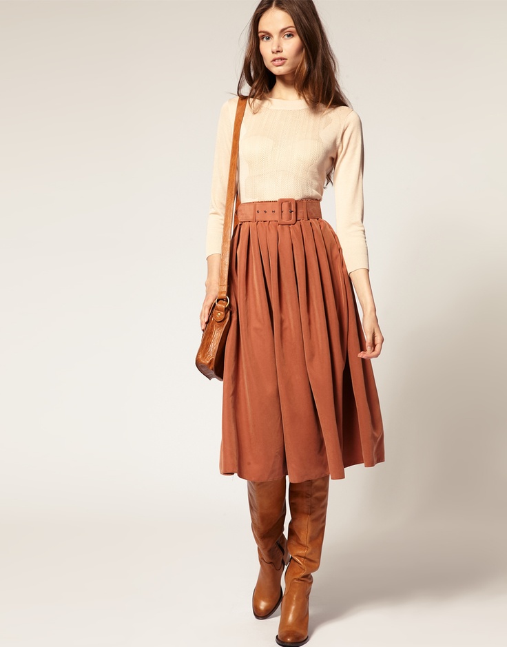 Boots to wear with midi skirts best sale