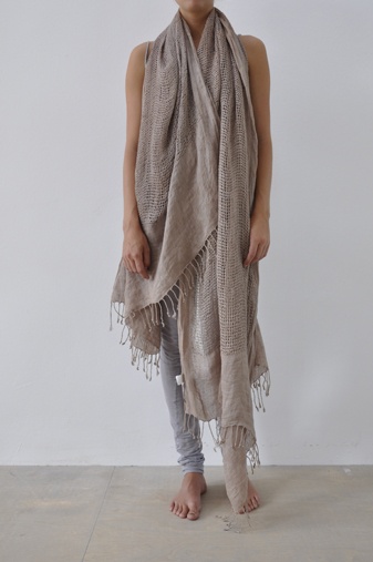 oversized linen scarf