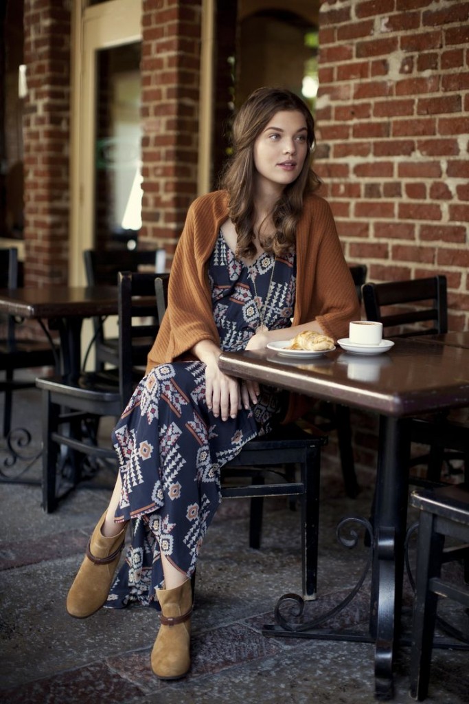 slouchy cardigan long dress