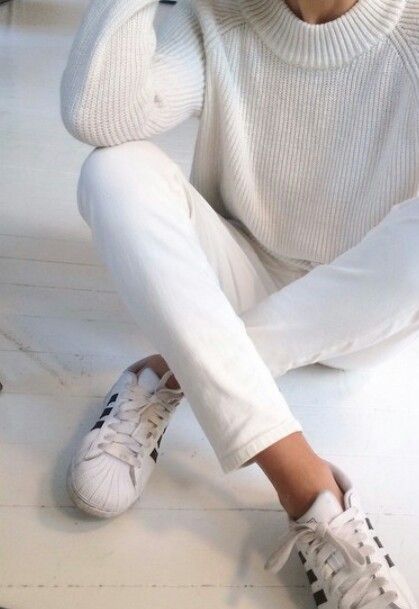 White jumper hot sale and jeans