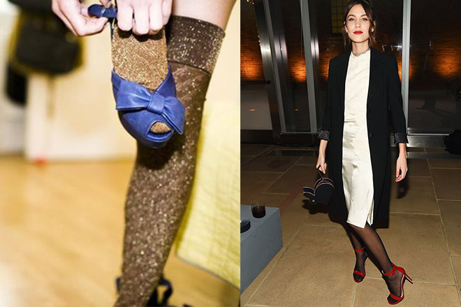 How to wear tights with open-toe shoes 