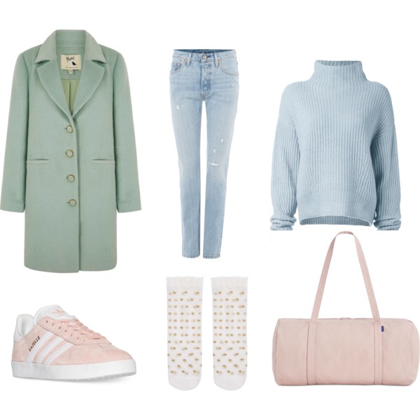 How to wear my mint green coat ...