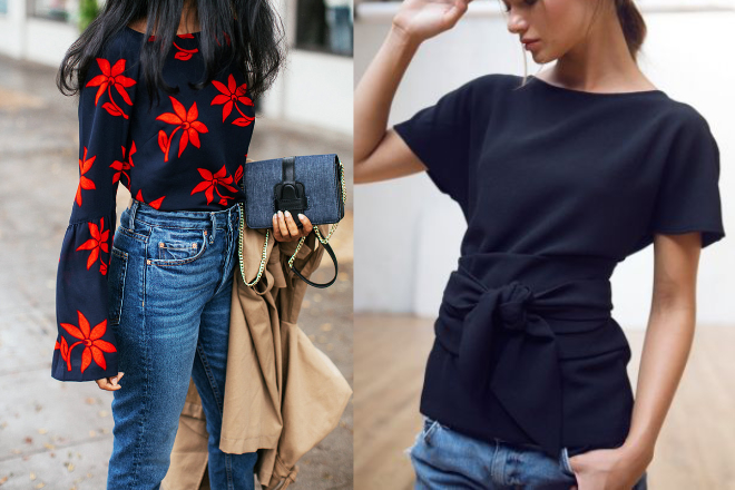 tucked tops with high-waist jeans  How to wear high waisted jeans