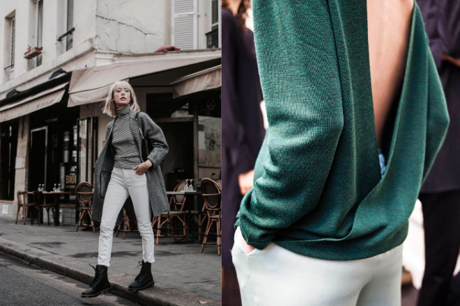 How to wear white pants winter